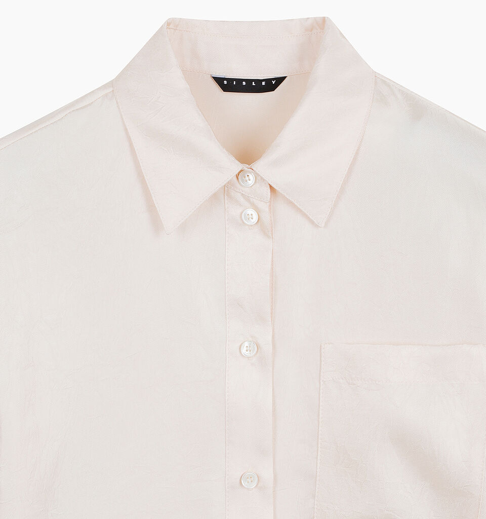 Camicia crema in satin - sisley k camicie - Bianco Panna | Sisley K image number 4